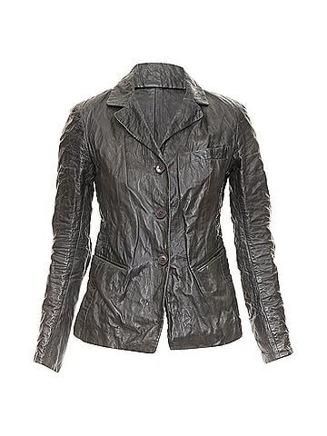 Donna Karan New York Donna Karan Lambskin Leather Blazer Jacket (view 1)