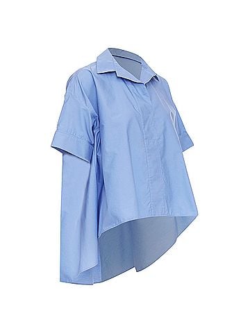 Lanvin Lanvin Cotton Poplin Cropped Shirt (view 1)