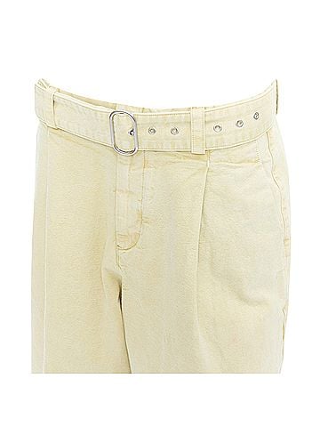 Jil Sander Jil Sander Cotton Belted Wide Leg Pants (view 2)