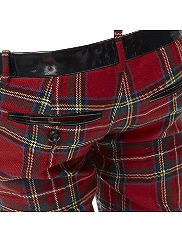 Dsquared2 Dsquared2 Punk Plaid Patent Cropped Pants (view 2)