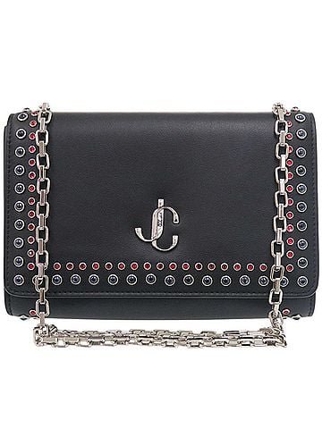Jimmy Choo Jimmy Choo Varenne Clutch Studded Leather Black Chain Shoulder Bag 0573 (view 1)