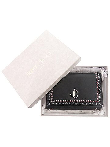 Jimmy Choo Jimmy Choo Varenne Clutch Studded Leather Black Chain Shoulder Bag 0573 (view 2)