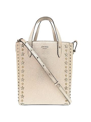 Jimmy Choo Jimmy Choo PEGASI N S Star Studded Leather Champagne Gold 2-Way Tote Bag Shoulder Handbag 0390JIMMY CHOO (view 1)