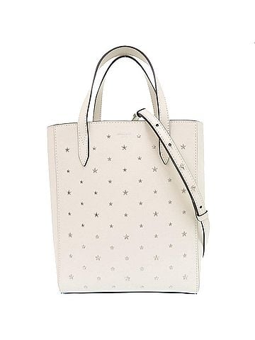 Jimmy Choo Jimmy Choo Bria Tote N S Star Studded Leather White 2-Way Bag Shoulder Handbag 0260JIMMY CHOO (view 1)