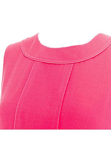Oscar De La Renta Oscar De La Renta Wool Pleated A-Line Dress (view 2)