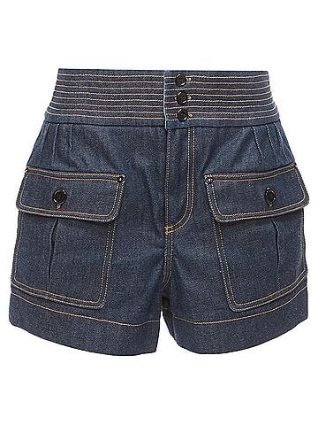Chloé Chloe Denim Cargo Pocket Shorts (view 1)