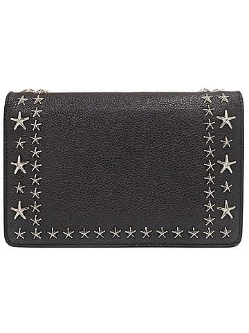 Jimmy Choo Jimmy Choo Palace Star Studded Leather Black Chain Shoulder Wallet Bag 0358 (view 2)