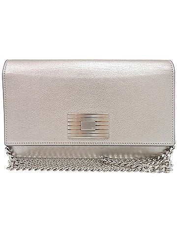 Ralph Lauren Ralph Lauren Wallet Chain Leather Silver Shoulder Bag 0380RALPH LAUREN (view 1)