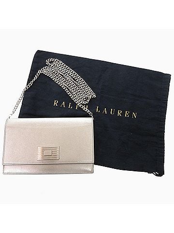 Ralph Lauren Ralph Lauren Wallet Chain Leather Silver Shoulder Bag 0380RALPH LAUREN (view 2)