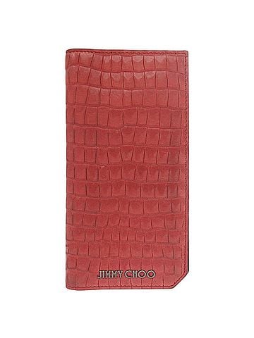 Jimmy Choo Jimmy Choo logo embossed leather red long wallet, bi-fold 0364JIMMY CHOO (view 1)