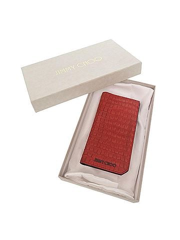 Jimmy Choo Jimmy Choo logo embossed leather red long wallet, bi-fold 0364JIMMY CHOO (view 2)