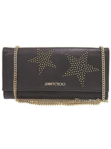 Jimmy Choo Jimmy Choo Star Studded Leather Black Wallet Chain Shoulder Bag 1197JIMMY CHOO (view 1)