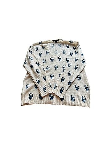 Skull Cashmere Wool Pullover Sweater (view 1)