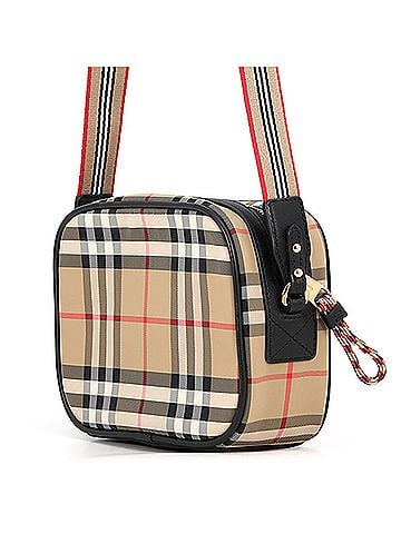 Burberry Burberry Shoulder Bag Nova Check B Patch Nylon Leather 8023901 BURBERRY Black Handbag (view 2)