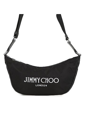 Jimmy Choo Jimmy Choo shoulder bag, nylon, black; handbag, black. (view 1)