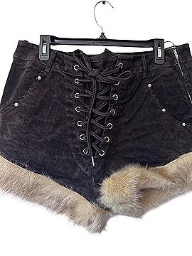 Akira Faux Leather Shorts (view 2)