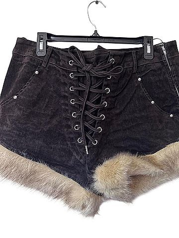 Akira Faux Leather Shorts (view 2)