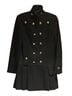 Guess Black Double-Breasted Coat with Gold Buttons Wool Coat - photo 1