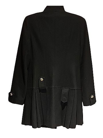 Guess Black Double-Breasted Coat with Gold Buttons Wool Coat (view 2)