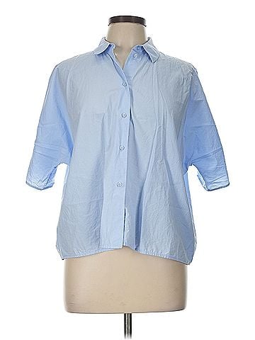 Cos Cos 3/4 Sleeve Button Down Shirt (view 1)