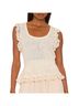 Paige Cream Knit Peplum Tank with Crochet Trim Top - photo 1