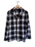 SKIMS 100% Polyester Plaid Black White Gray Button-Down Shirt Size M - photo 1