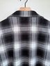 SKIMS 100% Polyester Plaid Black White Gray Button-Down Shirt Size M - photo 4