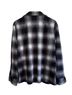 SKIMS 100% Polyester Plaid Black White Gray Button-Down Shirt Size M - photo 2