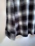 SKIMS 100% Polyester Plaid Black White Gray Button-Down Shirt Size M - photo 6