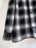 SKIMS 100% Polyester Plaid Black White Gray Button-Down Shirt Size M - photo 5