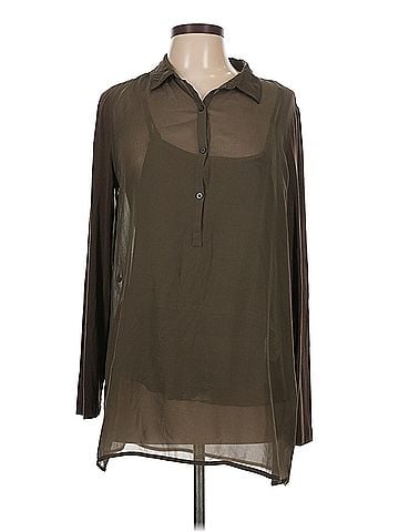 PureDKNY Pure Dkny Long Sleeve Silk Top (view 1)