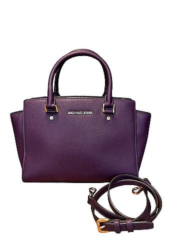 Michael Kors Leather Satchel (view 1)