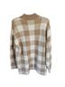 Ann Taylor LOFT Checkered-gingham Brown White Pullover Sweater Size L - photo 2