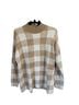Ann Taylor LOFT Checkered-gingham Brown White Pullover Sweater Size L - photo 1