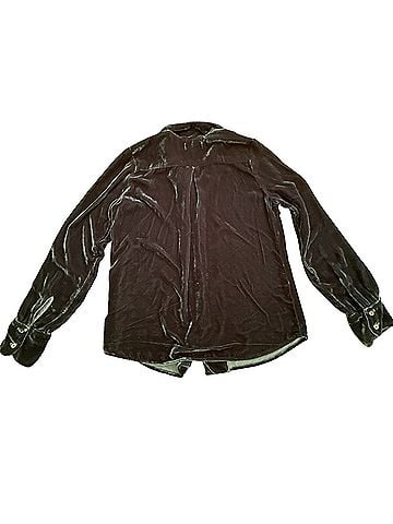 Velvet Long Sleeve Button-Down Shirt (view 2)