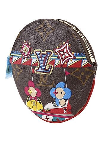 Louis Vuitton Louis Vuitton Portemonnaie Ron Vivienne Coin Case, 2020 Holiday Limited Edition, M69749, Monogram Canvas, Brown, TJ3240, Unisex (view 2)