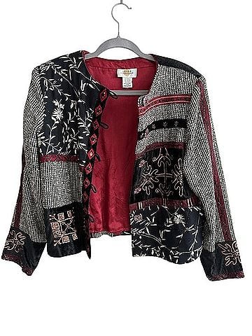 Sandy Starkman Open-Front Patchwork Blazer Blazer (view 1)