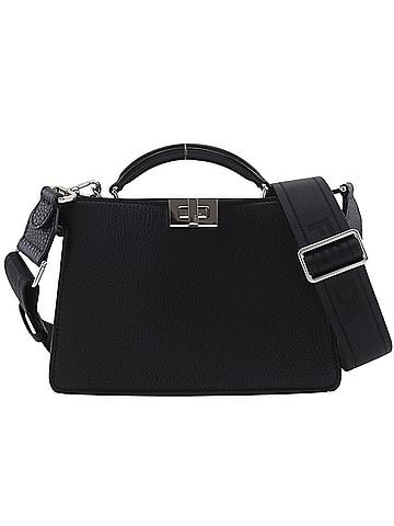 Fendi Fendi Peek-A-Boo ISeeU Handbag, 2-Way Shoulder Bag, 7VA582 AMA3 F1JS2, Calfskin, Black, Unisex (view 1)