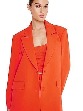 Good American Bold Orange Oversized Blazer Blazer (view 1)