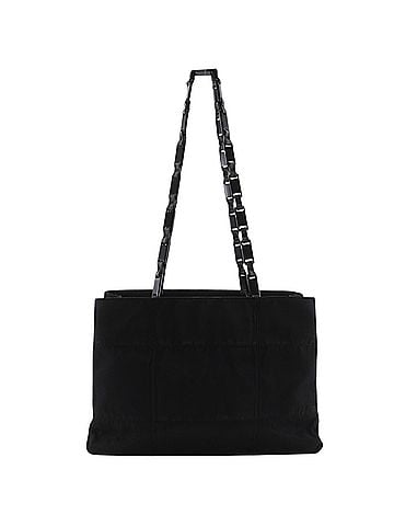 Prada Prada Chain Shoulder Tote Bag, Nylon, Black (NERO), A5 Size, Women's. (view 1)