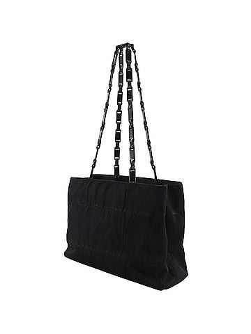 Prada Prada Chain Shoulder Tote Bag, Nylon, Black (NERO), A5 Size, Women's. (view 2)