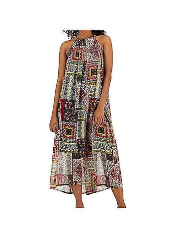 T Tahari Halter-Neck Chain Maxi Dress Casual Dress (view 1)
