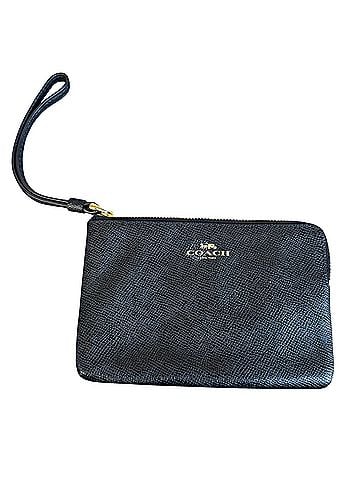 Coach Corner Zip Leather Wristlet (view 1)