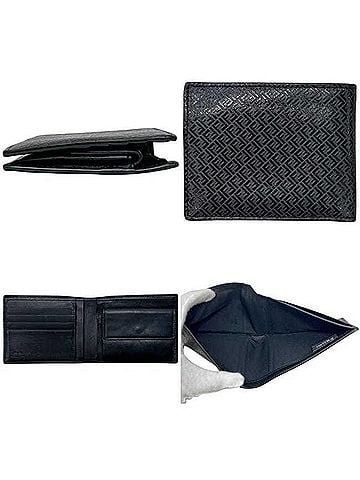 Fendi Fendi Bi-fold Wallet Micro FF 7M0001 AGLP 219 8242 FENDI Leather Asphalt Nero Palladio Black Men's (view 2)