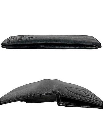 Prada Prada Bi-fold Long Wallet 2MV836 107A PRADA Leather Saffiano Black NERO Men's Embossed (view 2)
