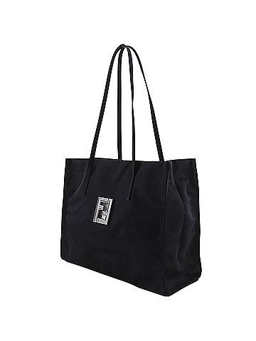 Fendi Fendi FENDI Logo Plate Tote Bag Nylon Black A5 With Women's (view 2)