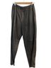 Pomandere 100% Leather Black Leather Pants Size 42 waist - photo 1