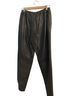 Pomandere 100% Leather Black Leather Pants Size 42 waist - photo 2
