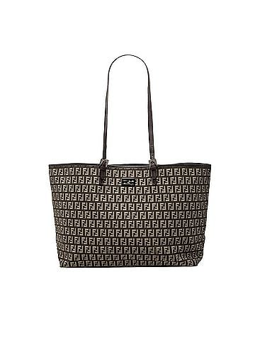 Fendi Fendi Zucchino Tote Bag Shoulder 8BH127 Brown Beige Canvas Leather Women's FENDI (view 1)