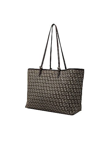 Fendi Fendi Zucchino Tote Bag Shoulder 8BH127 Brown Beige Canvas Leather Women's FENDI (view 2)